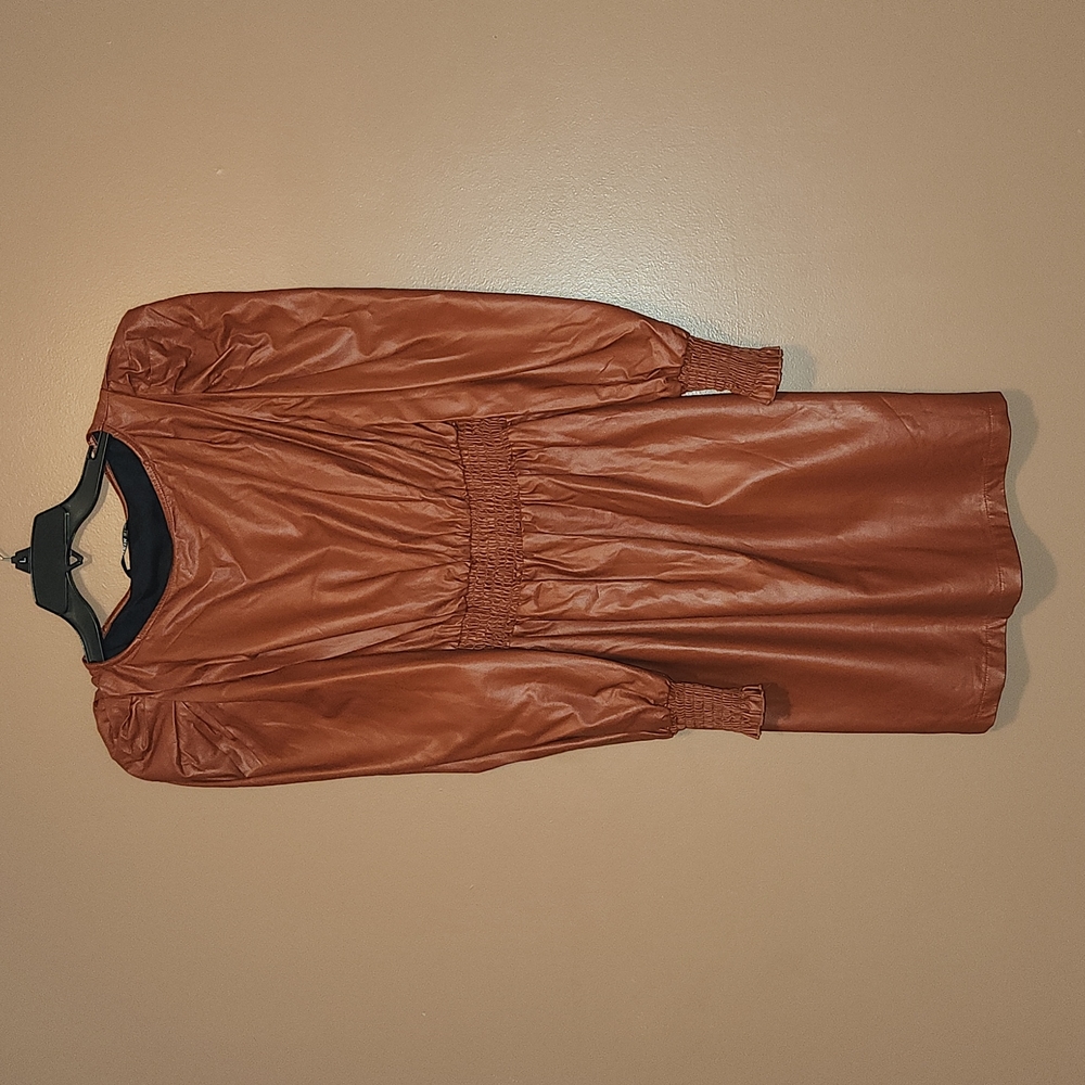 PU leather dress
